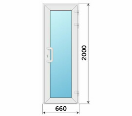 Входная одностворчатая дверь Brusbox 660x2000