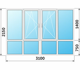 Панорамное окно 3100x2150 Проведал