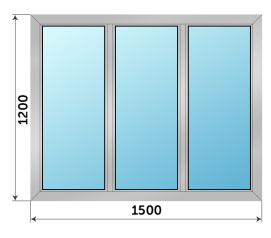 Пластиковое окно 1500x1200