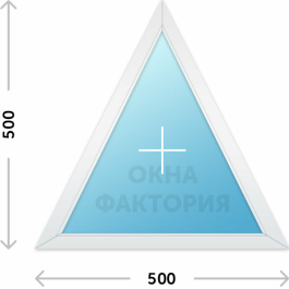 Окно ПВХ Veka треугольное 500х500